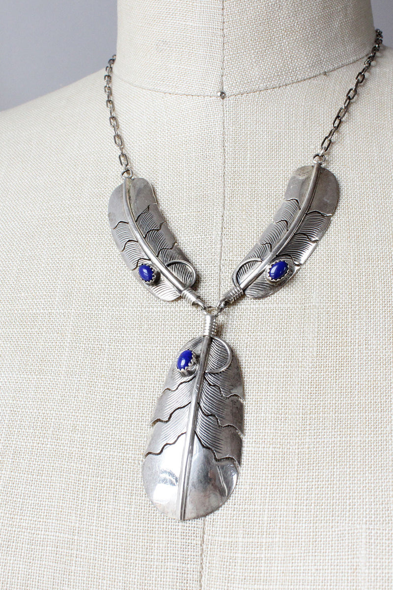 Silver Featherstone Necklace