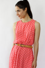 Coral Polka Dot Dress M