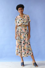 Turista Floral Print Flare Dress M/L