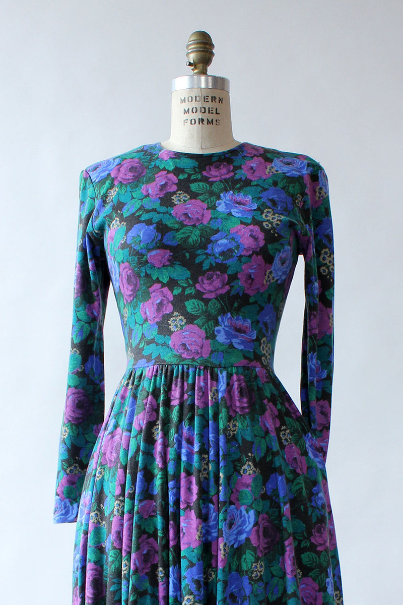 Moody Floral Flare Dress S/M