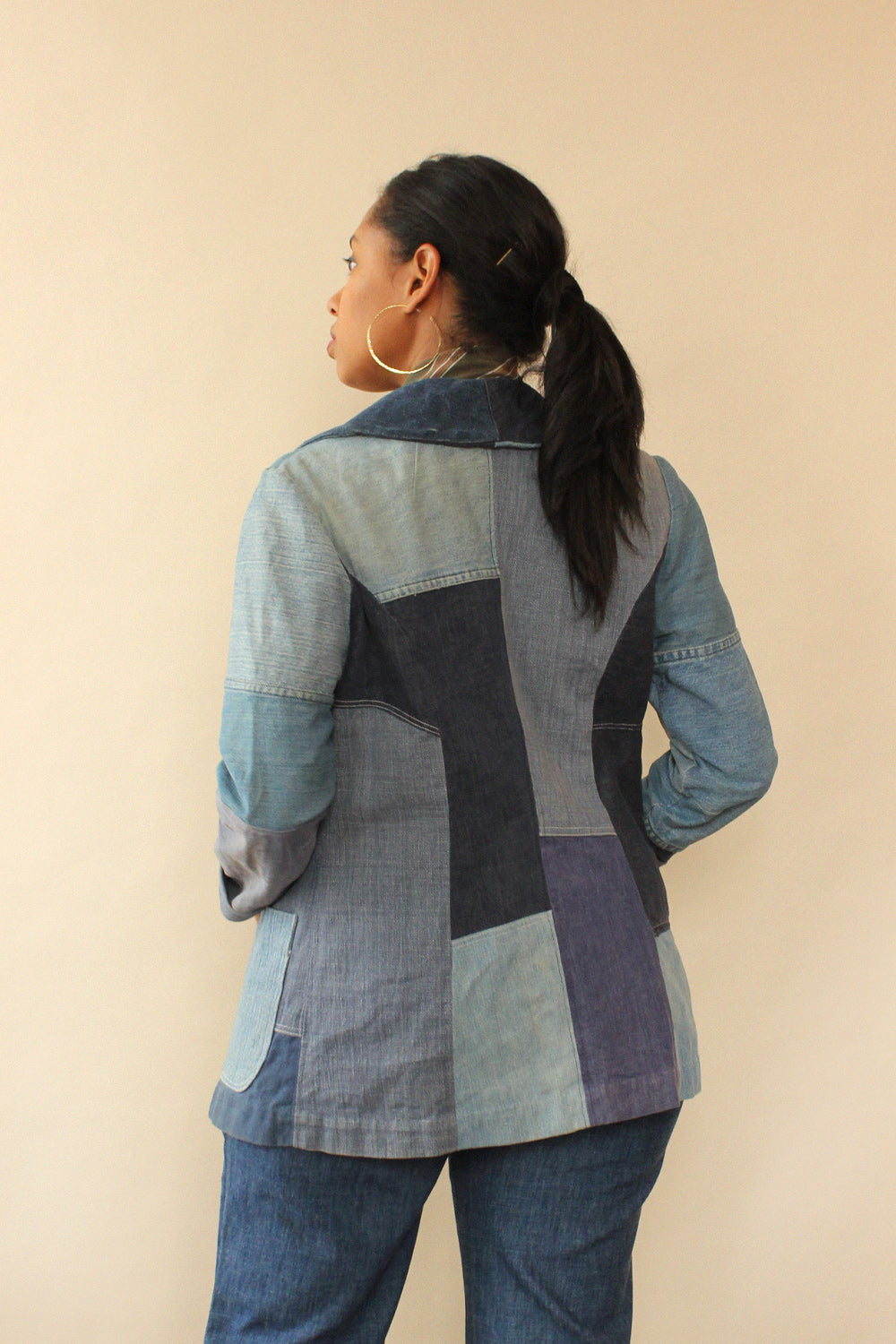 Women's Nisao Patchwork Denim Jacket In