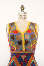 Suede Crochet Trippy Vest M/L