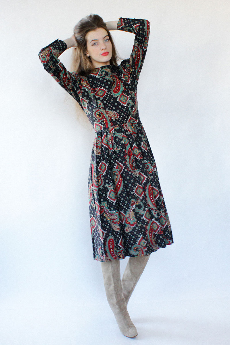 Lanz Paisley Puff Dress M