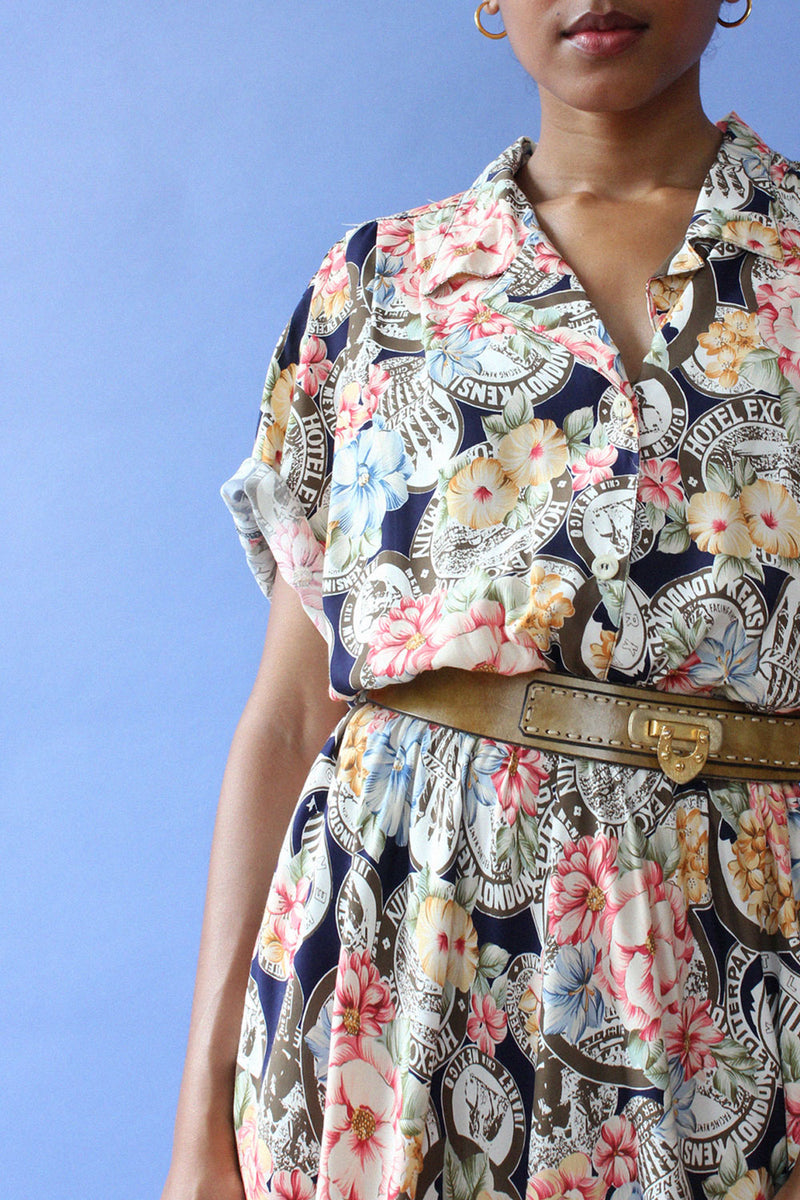 Turista Floral Print Flare Dress M/L