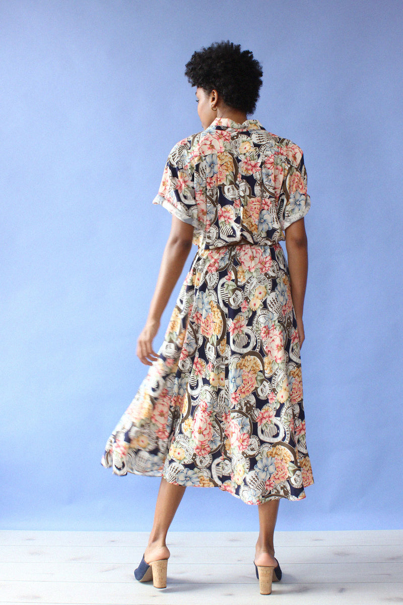 Turista Floral Print Flare Dress M/L