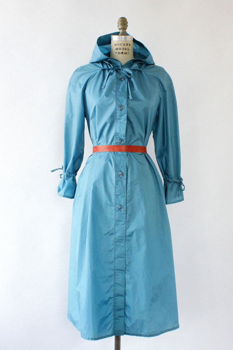 Sky Blue Flyaway Trench