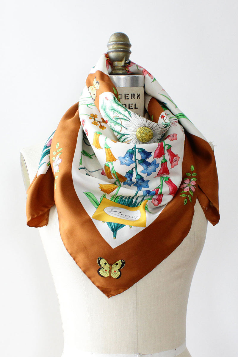 Gucci Butterflies Flutter Silk Scarf