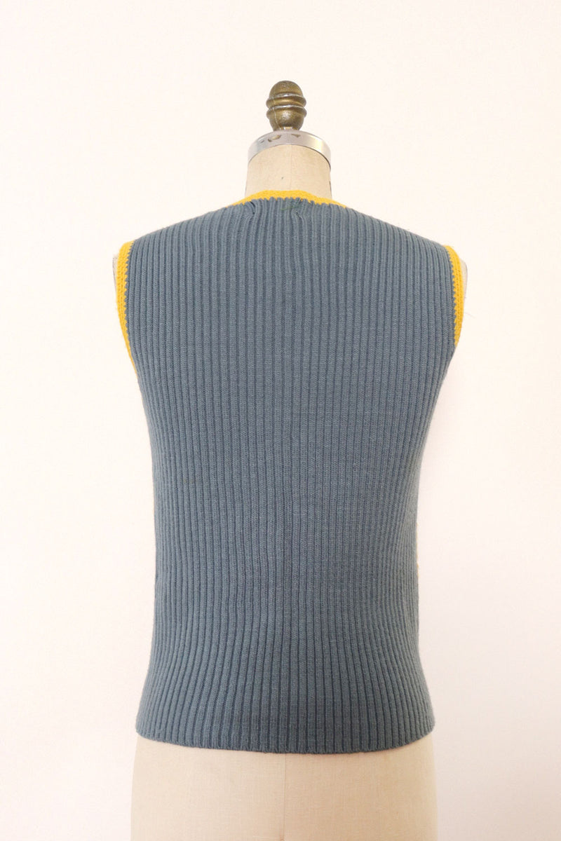 Suede Crochet Trippy Vest M/L
