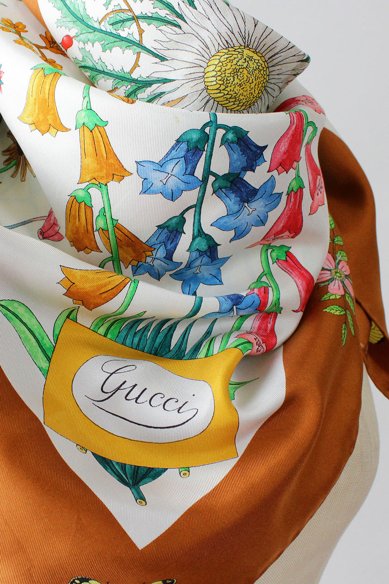 Gucci Butterflies Flutter Silk Scarf