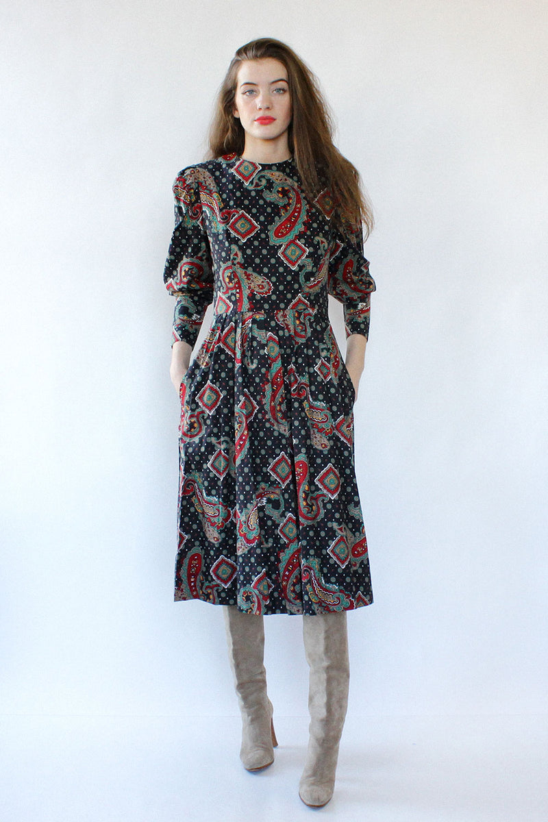 Lanz Paisley Puff Dress M