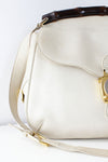 Cream Gucci Bamboo Frame Hobo Bag