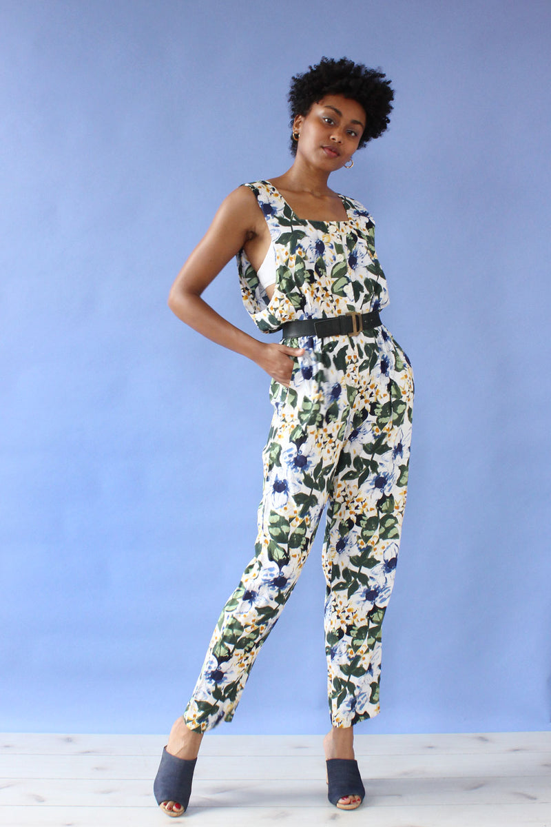 Watercolor Floral Jumpsuit M/L