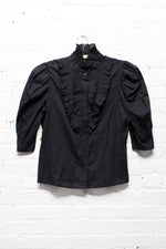 Judy Knapp 70s Tuxedo Blouse S/M