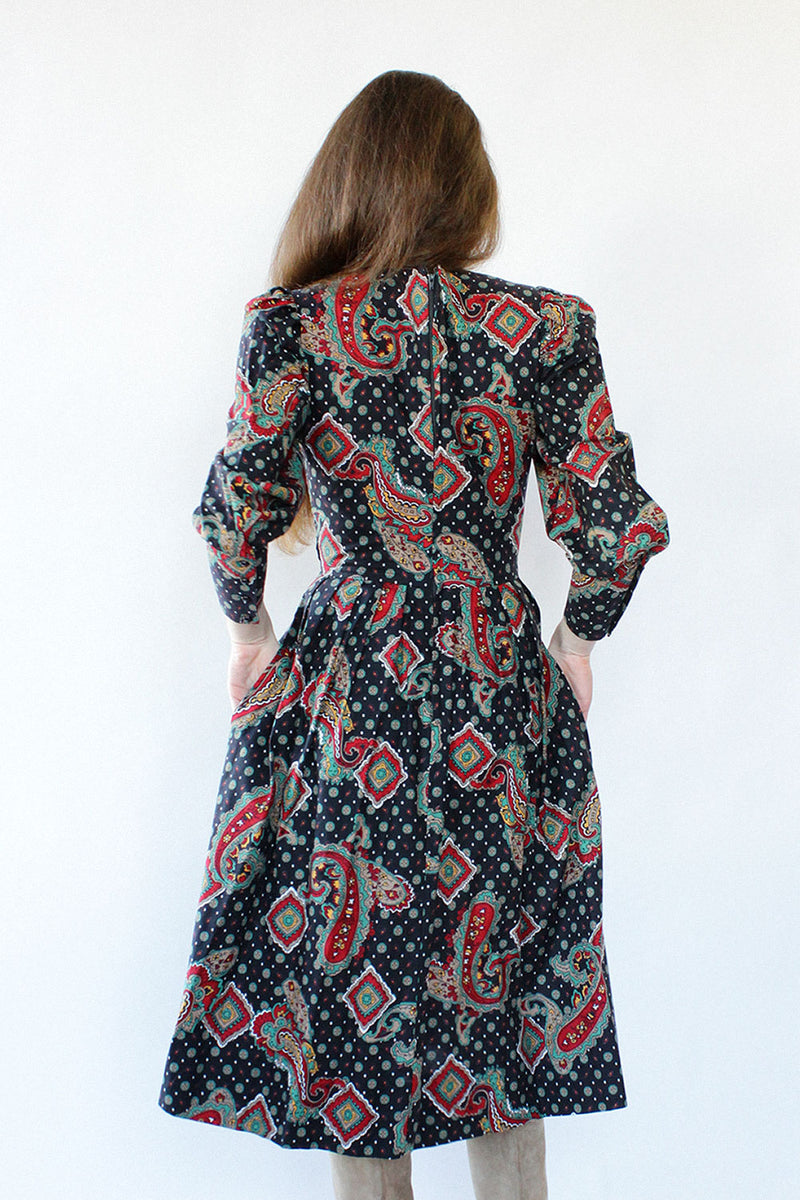 Lanz Paisley Puff Dress M