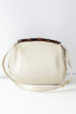 Cream Gucci Bamboo Frame Hobo Bag