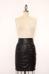 Ruched Leather Mini Skirt XS/S