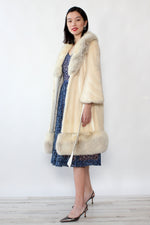 Snow White Mink & Fox Fur Coat XS-M