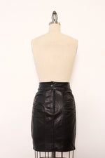 Ruched Leather Mini Skirt XS/S