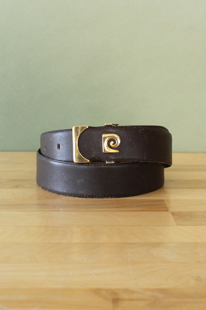 Pierre Cardin Logo Buckle Belt