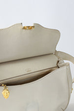 Cream Gucci Bamboo Frame Hobo Bag