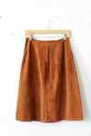 70s Suede Snap Skirt S/M