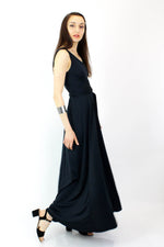 flared hem maxi skirt