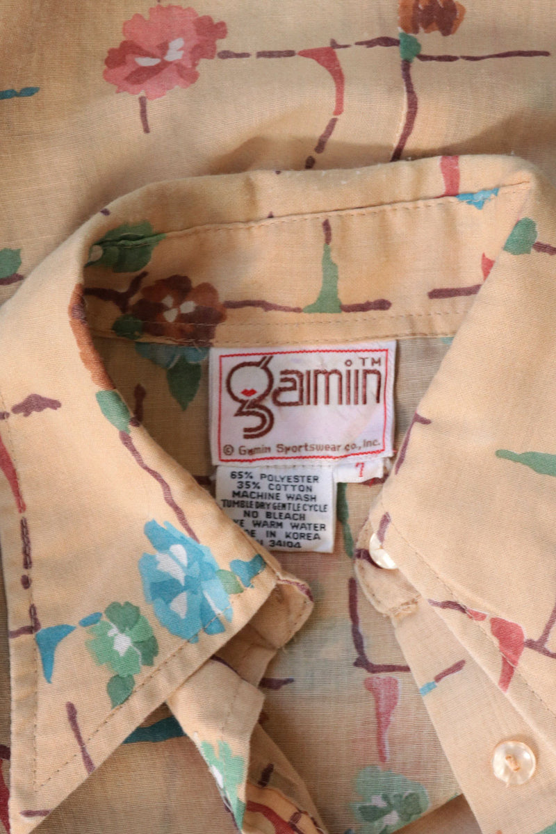 Gamin Flower Grid Blouse XS/S