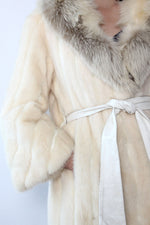 Snow White Mink & Fox Fur Coat XS-M