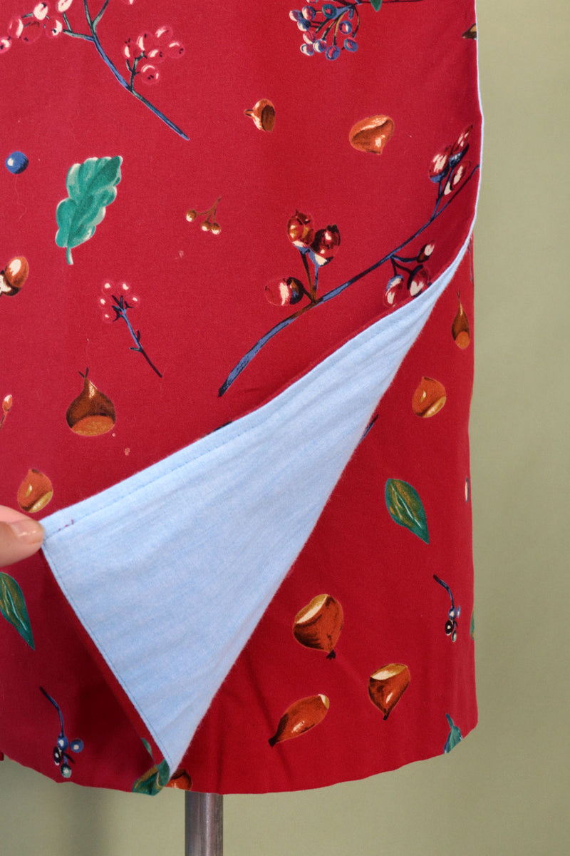 Berries & Nuts Cotton Wrap Skirt S-S/M