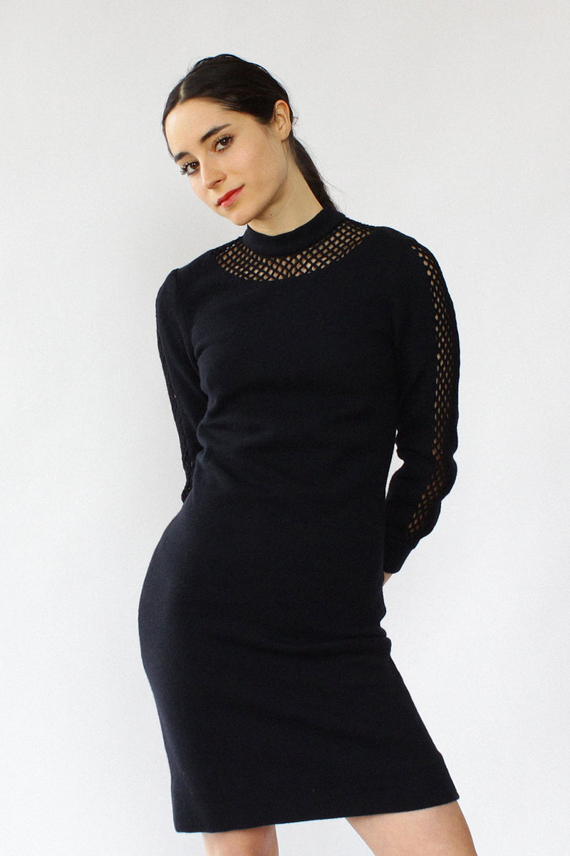 Black Lattice Jordan Dress S
