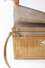 Tan Eelskin Satchel