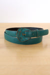 Teal Leather Medallion Belt S/M