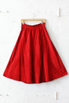 Ruby Red Suede Skirt M/L