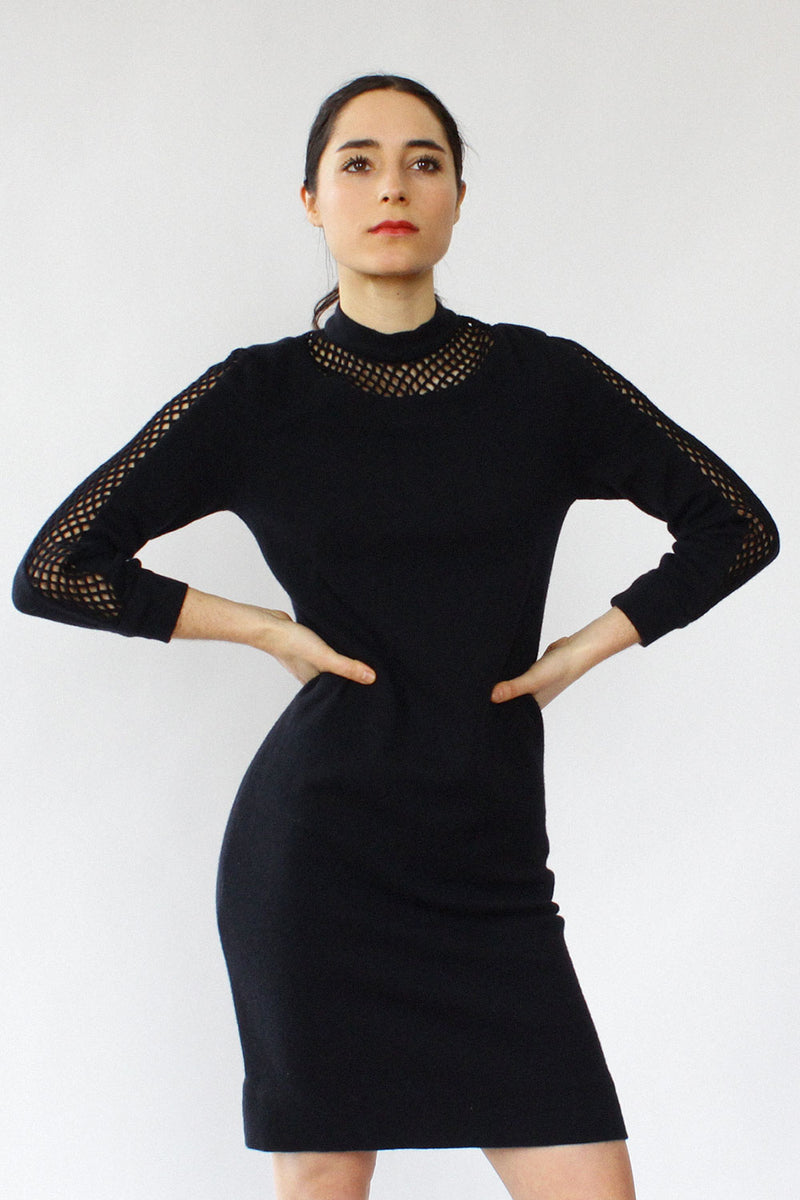 Black Lattice Jordan Dress S