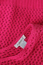 Hot Pink Angora Crochet Tee XS/S