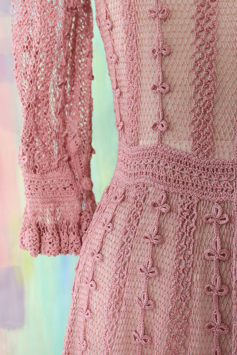 Rose Crochet Dress XS/S OMNIA Rose Crochet Dress XS/S OMNIA