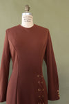 Lace-up Knit Dress L