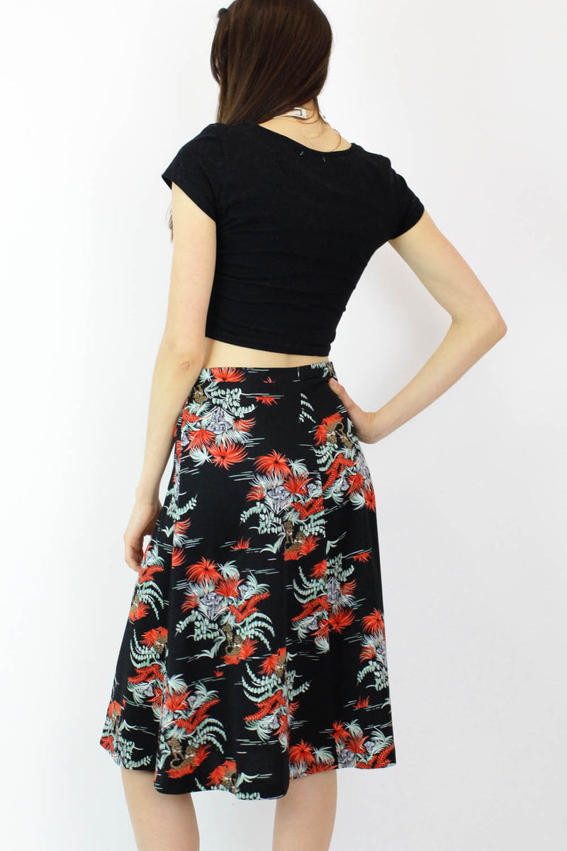 70s Jungle Flare Skirt S/M