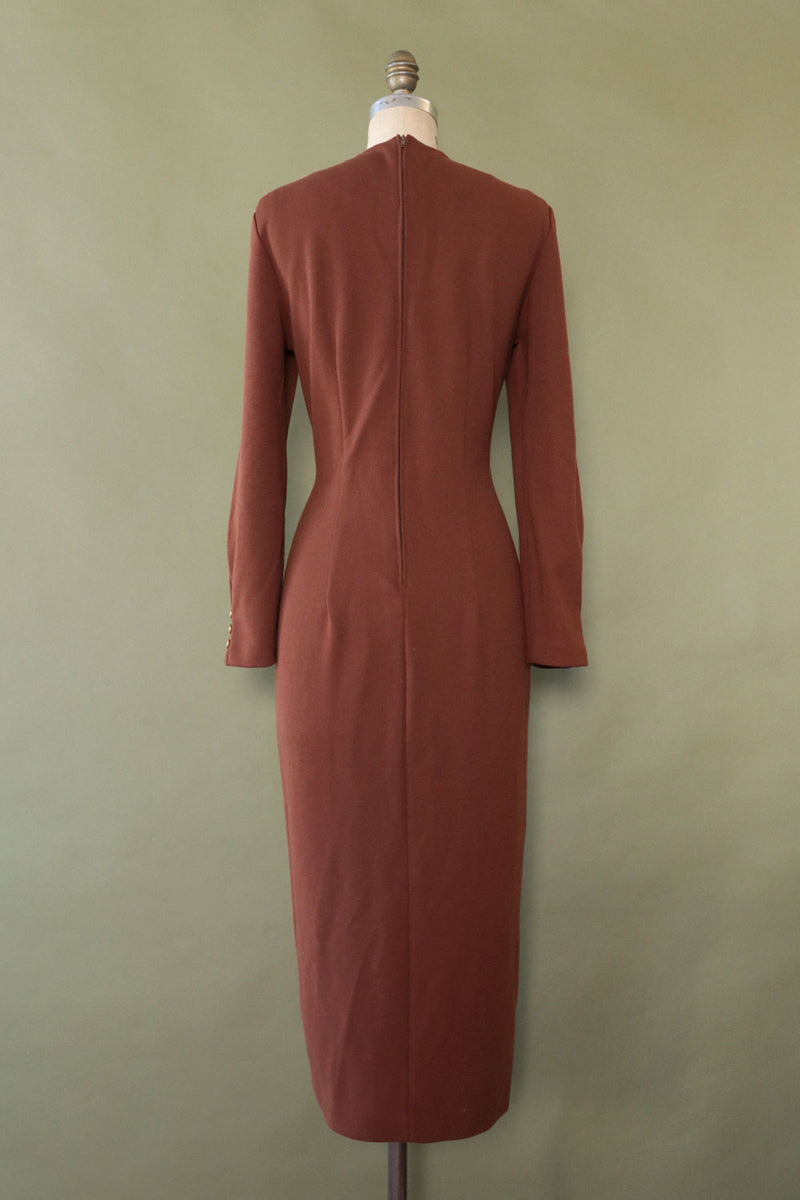 Lace-up Knit Dress L