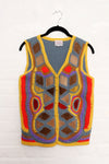 Suede Crochet Trippy Vest M/L