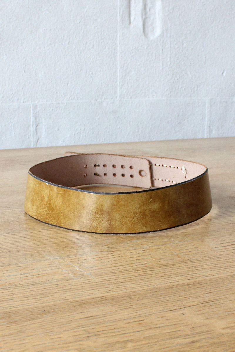 Pecan Leather Hinge Belt
