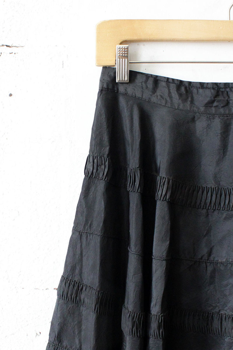 Ribboned Black Circle Skirt S/M
