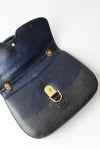 60s Gucci Navy Bamboo Satchel