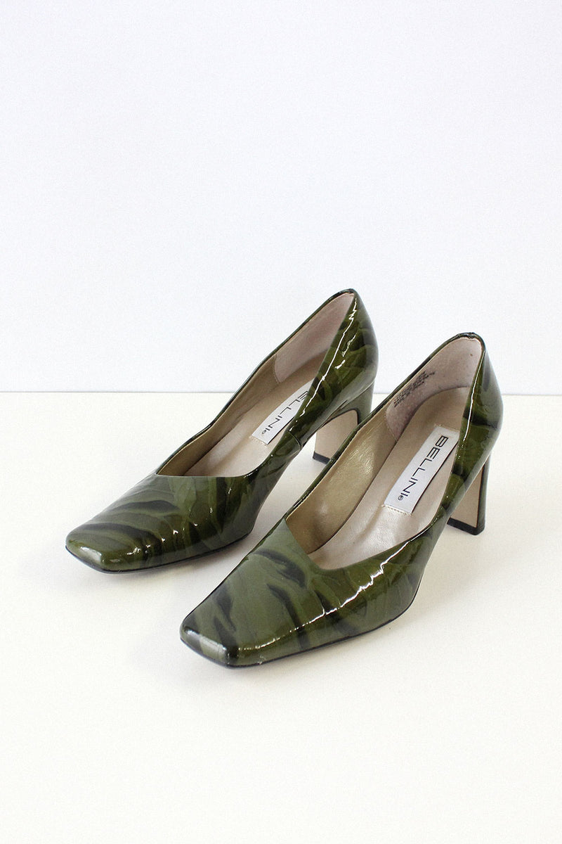 Moss Patent Leather Heels 7 1/2