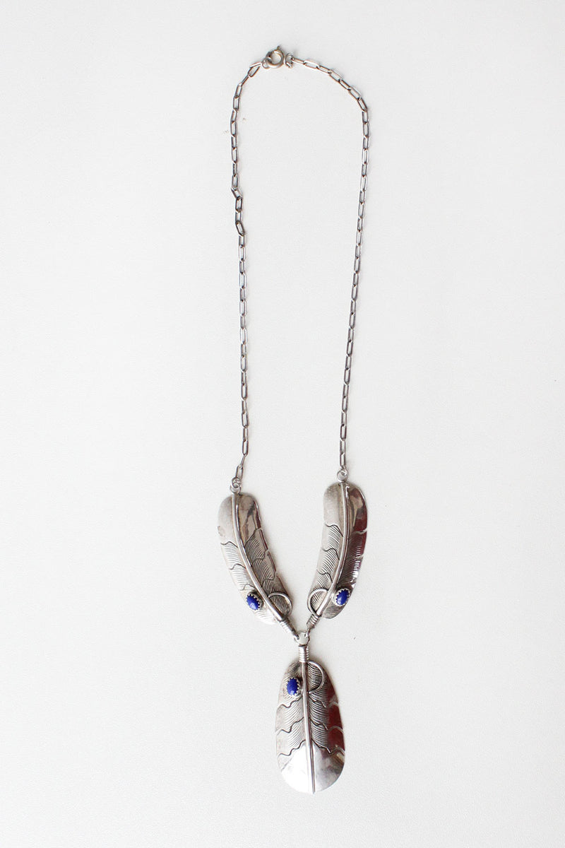 Silver Featherstone Necklace