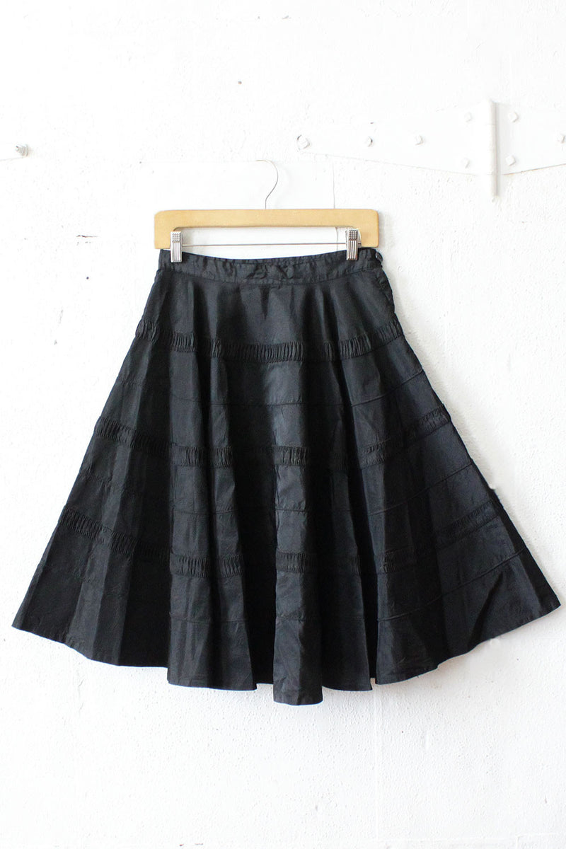 Ribboned Black Circle Skirt S/M