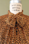 Fine Silk Animal Print Bow Dress M