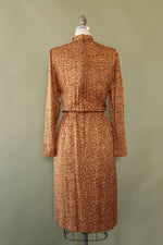 Fine Silk Animal Print Bow Dress M