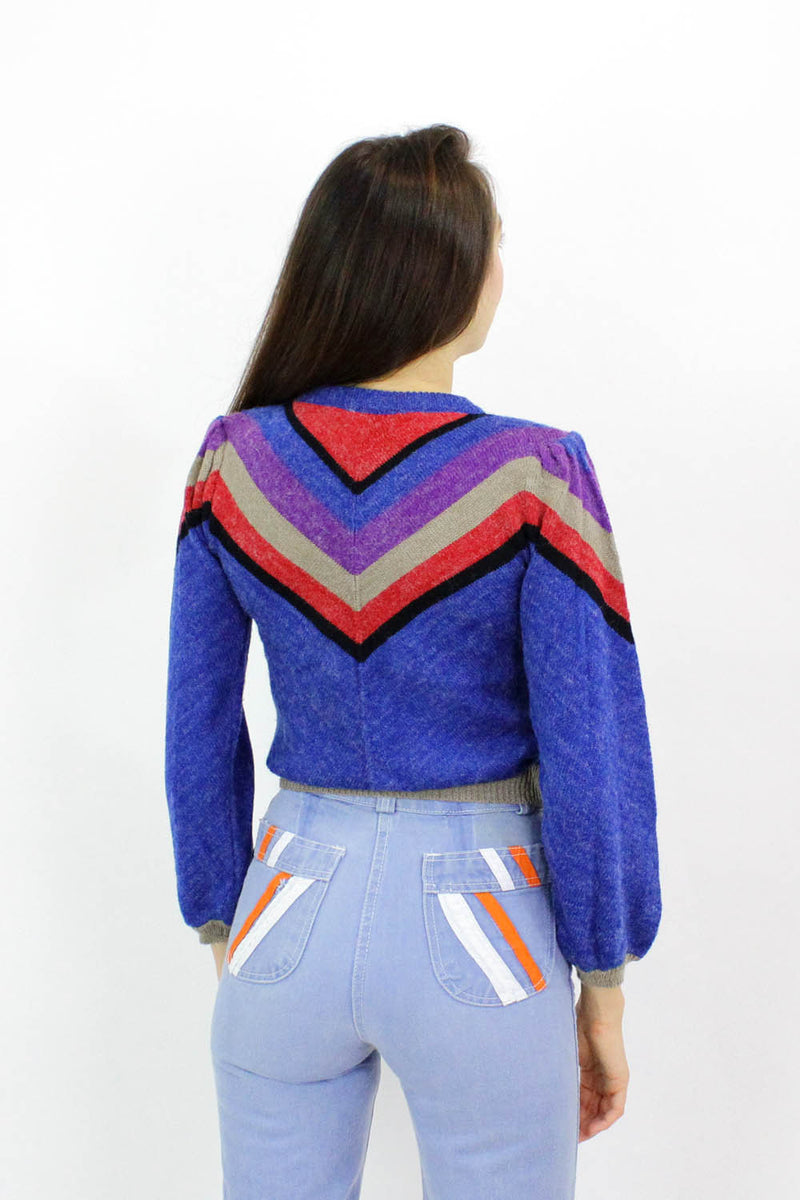 Chevron Stripe Sweater S