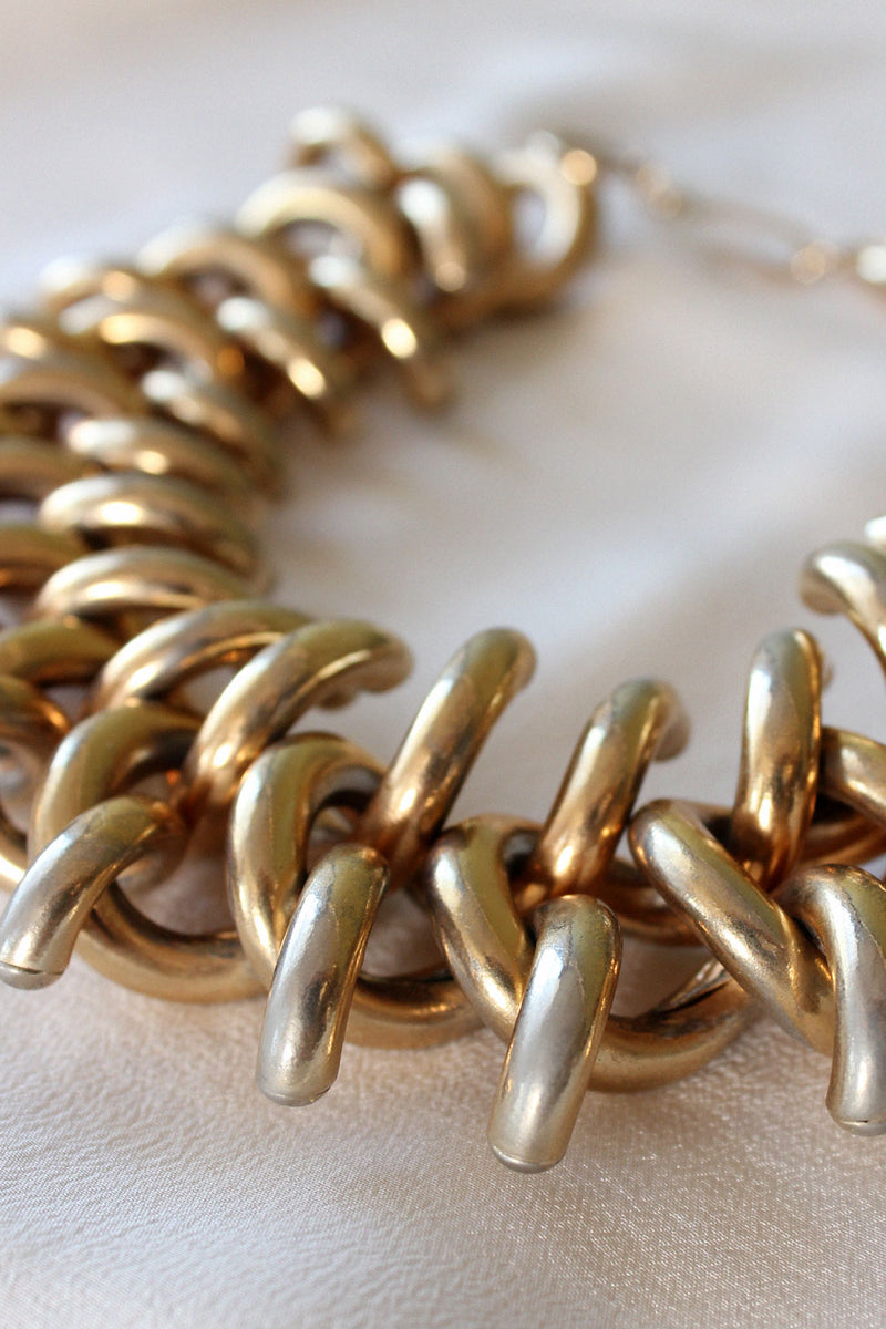 Goldtone Vertebrae Choker